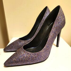 Jeffrey Campbell Purple Glitter Stiletto Pumps sz.9 Ret. $179 Worn once!